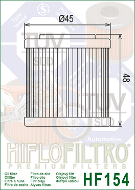 HF154 Hi-Flo Oljefilter Huqvarna  - 2
