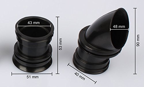 Insugsgummin sats Kawasaki Z400-500-650-750 Luftburk-Förgasare (2-11015-057, 2-11015-063) 224104A/224104B - 2