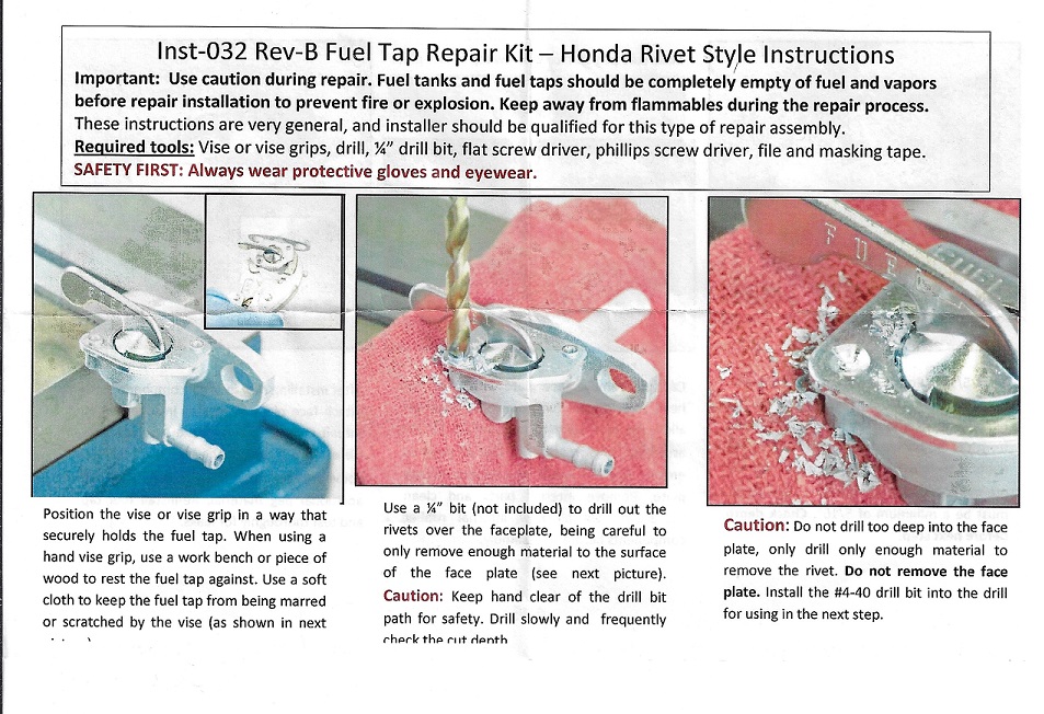 Repsats Bränslekran Honda VF750S-VF1100C  07050455 / 60-1221 - 3
