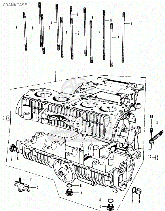 Motorblock Beg. Honda CB500K2  11000-323-000