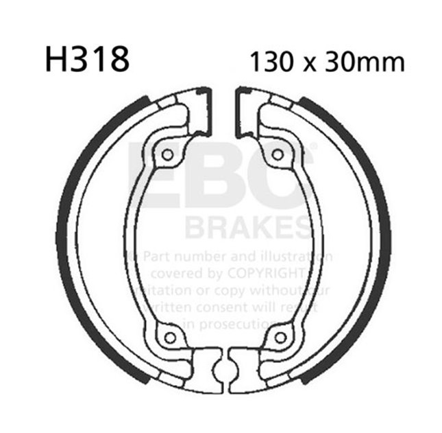 Bromsbackar sats Bak Honda XL600 (43120-429-000)  H318 - 2