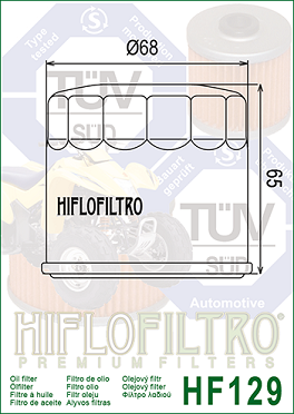 HF129 Hi-Flo Oljefilter Kawasaki (16097-0010)- Suzuki (16510-82703) - 2