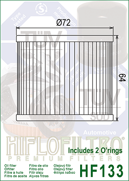 HF133 Hi-Flo Oljefilter Bimota, Suzuki - 2