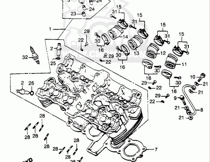 Insugningsgummi sats Honda CB900C/F (16211-438-000)  CB900FINBT - 2