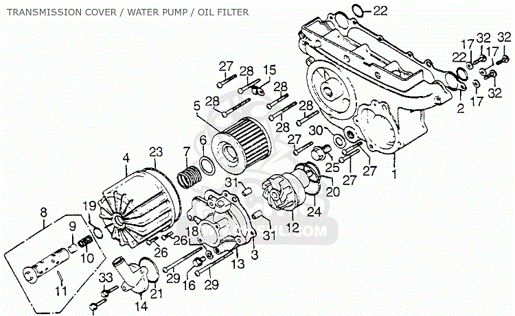 Packningsats Vattenpump Honda GL1000 - GL1100 - GL1200 Goldwing  17550 - 2