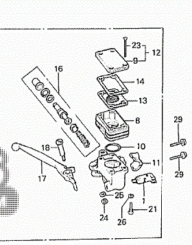 Repsats Frambroms Honda Huvudcylinder CB400N - CBX1000 (45530-422-305)  75026 - 2