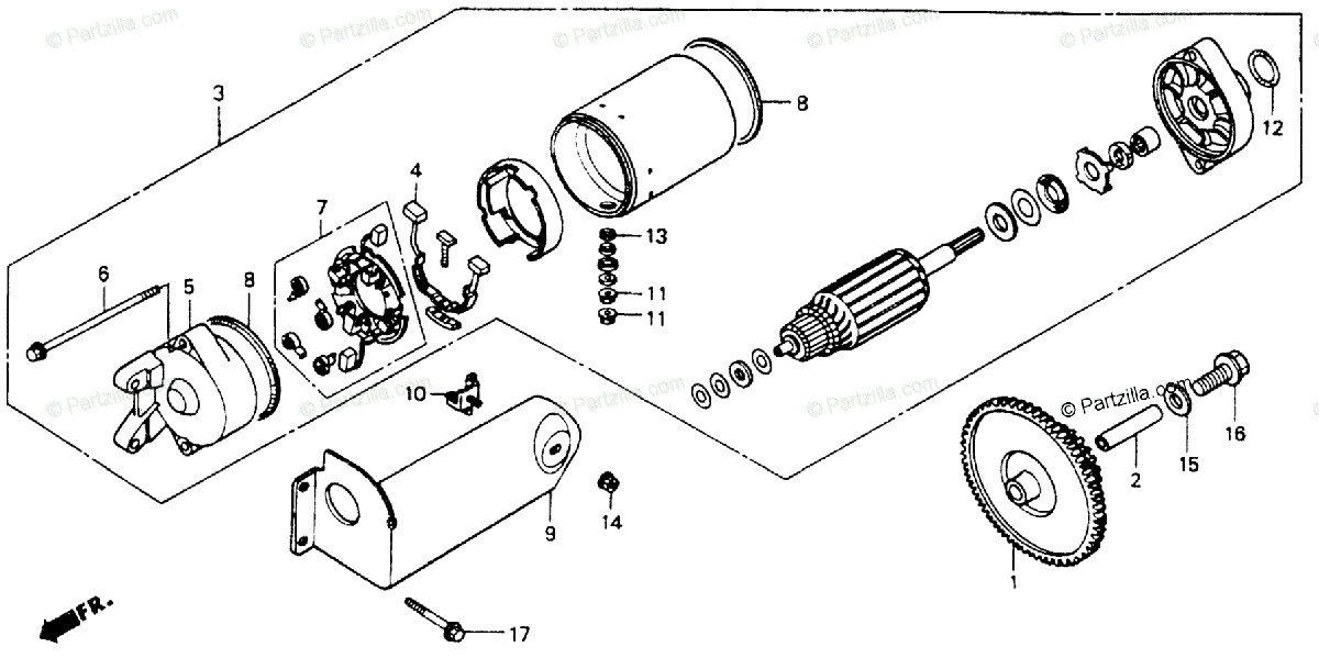 Repsats Startmotor Honda-Kawasaki-Polaris-Yamaha  9125 - 2