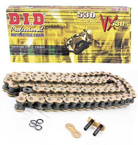 DID Kedja 530VX (5/8x3/8)-120 Länkar Gold Pro Street X-ring 53473