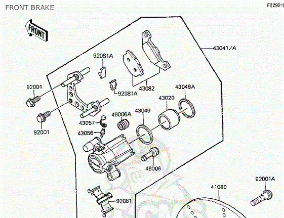 Repsats Frambomsok Kawasaki (43049-1028,43049-1098) 76105 - 2