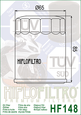 HF148 Hi-Flo Oljefilter/ Sunwa Y-008 - 2