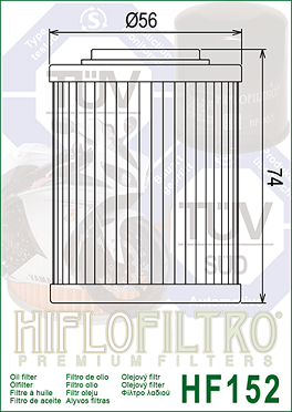 HF152 Hi-Flo Oljefilter Aprilia, Bombardier, Can-Am, Hisun, Lynx, Ski-Doo - 2