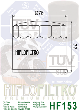 HF153 H-Flo Oljefilter - 3