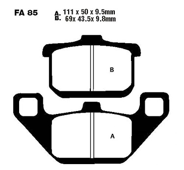 Bromspads EBC Kawasaki (43082-1029) FA085  - 2
