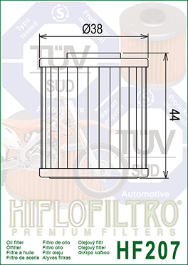 HF207 Hi-Flo Oljefilter  - 2