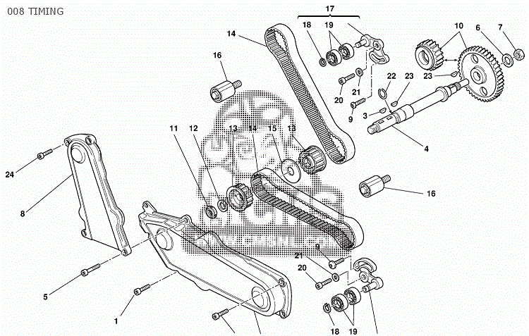 73710051A Timingbelt sats Ducati 73740072A   - 2