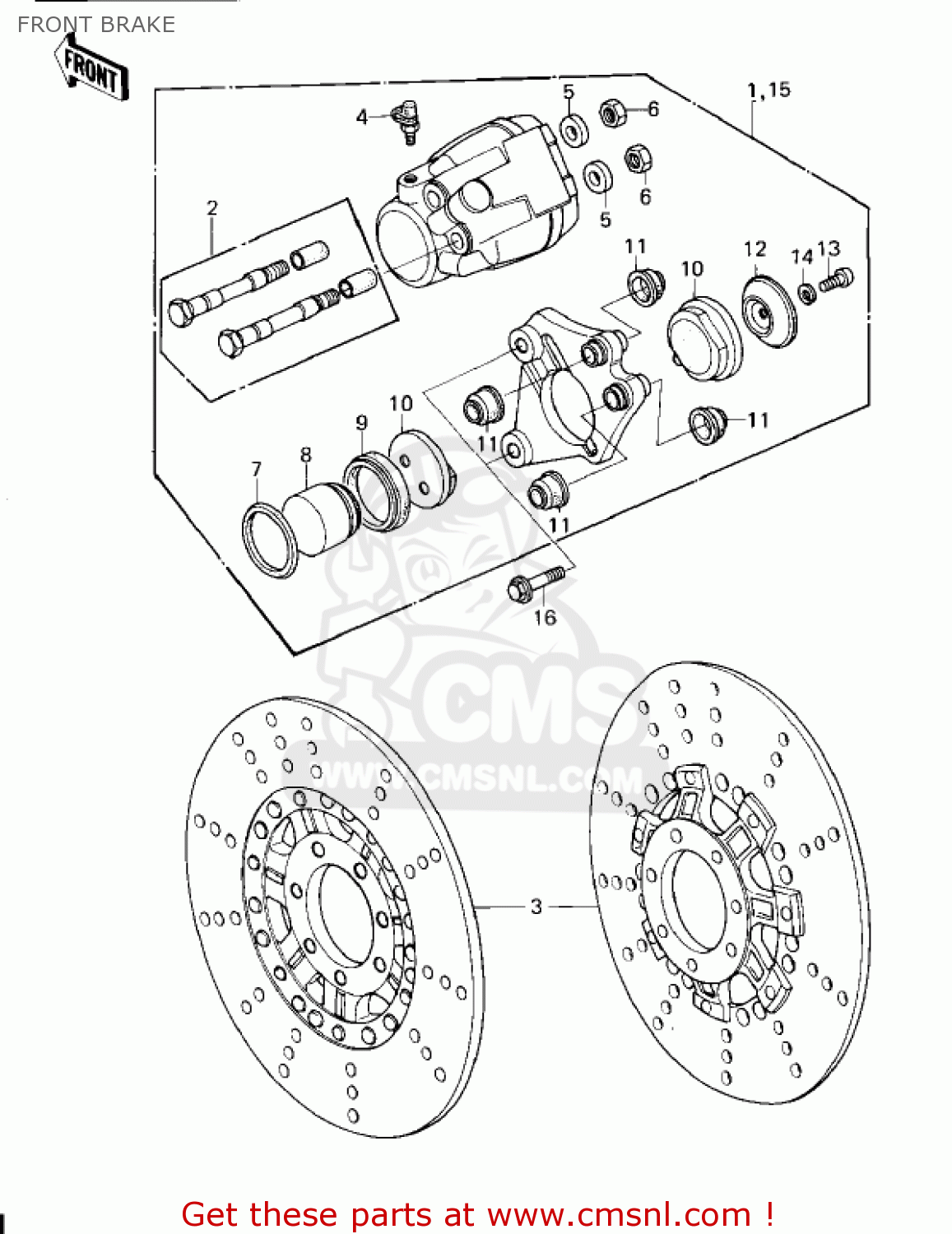 Bromskolvar Frambroms Kawasaki Z440-1300 (43020-1012) 75162 - 2