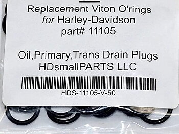 O-ringar sats 11105 till H-D Oljepluggar  "3/8 x 3/32"