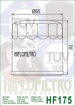 HF175 Hi-Flo Oljefilter Harley-Davidson, INDIAN - 2