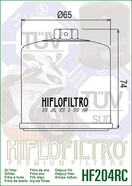 HF204RC Hi-Flo Oljefilter 17 mm Nyckelstorlek - 2
