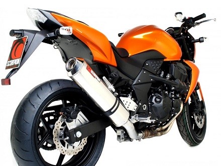 SCORPION Ljuddämpare  Kawasaki Z750 2007- ROSTFRI Oval (EKA78SEO)