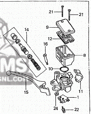 45516-166-006 Honda O-Ring Bromsvätskekopp Huvudcyl. Frambroms - 2