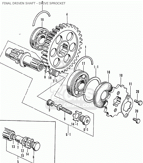 Framdrev Honda CB500F/K-CB750K1-K6 (23801-300-305) 288/18T - 2