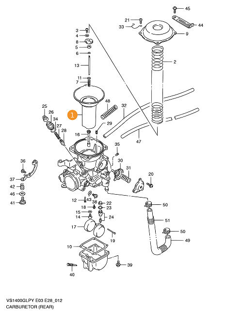 Membran sats Förgasare Suzuki VS1400 (13500-05A10) 1344901/1389704 - 3