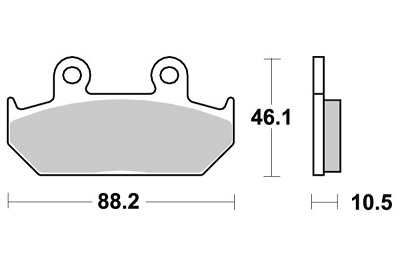 647HF SBS Bromspads Honda GL1500 Goldwing Fram (45105-MT2-008) - 2