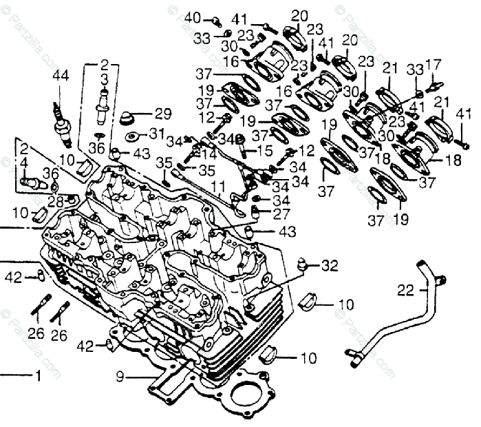 Insugsgummi sats Honda CB650SC/CBX600E (16213-ME5-000/16214-ME5-000)  CB650SCINBT - 2