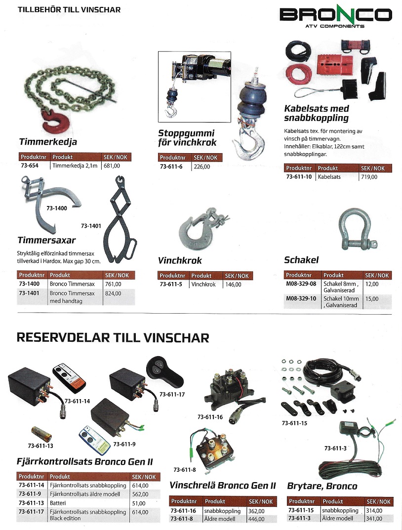 Vinschtillbehör Reservdelar Bronco ATV - 2