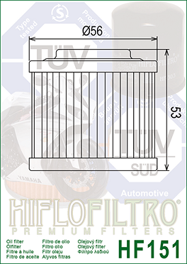 HF151 Hi-Flo Oljefilter  - 3