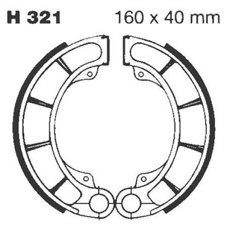 Bromsbackar sats Bak Honda VF750S (43120-415-000) Kymco H321/ SOK114S - 2