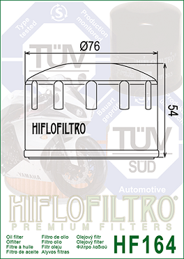 HF164 Hi-Flo Oljefilter BMW - 2