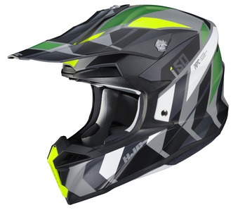 HJC  I 50 Vanish Grå/Fluogul MC4HSF  "Cross" skoterhjälm  630-21094-1