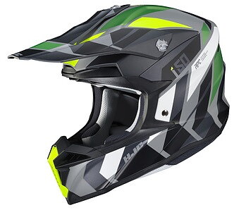 HJC  I 50 Vanish Grå/Fluogul MC4HSF  "Cross" skoterhjälm  630-21094-1
