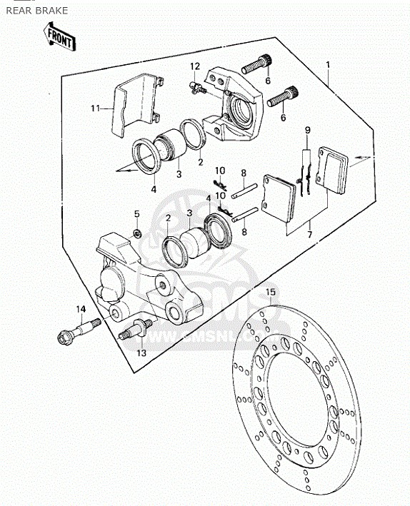 Bromskolv Bakbroms Kawasaki Z1000-1300 (43020-1011) 75175 - 2