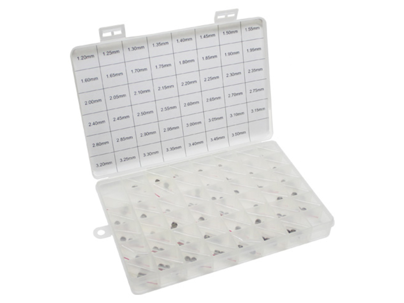Ventilshims sortimentslåda 9.48mm 1.20-3.50 mm 141 st  9-1-09432