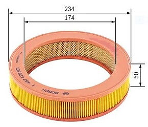 1 457 429 801 Luftfilter Bosch   