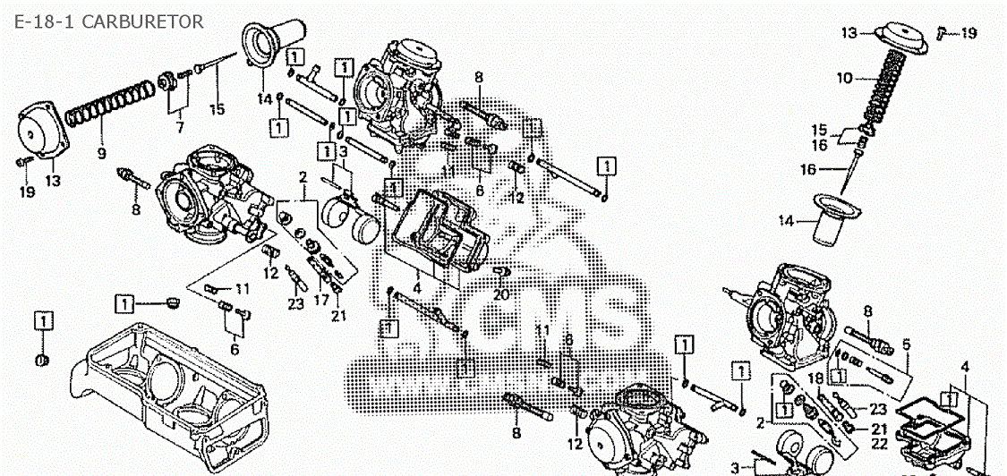 O-ringar sats Bränslerör Förgasare Honda VF750-VF1000  150726