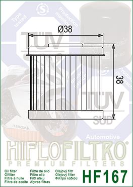 HF167 Hi-Flo Oljefilter - 2