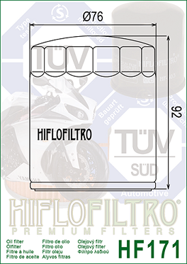 HF171B Hi-Flo Oljefilter Harley-Davidson - 2