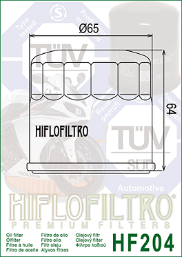  Oljefilter Hi-Flo Crome HF204C    - 2