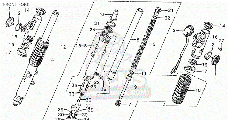 Framgaffelrör Honda CB750K 1976- (51410-341-702) 66032 - 2