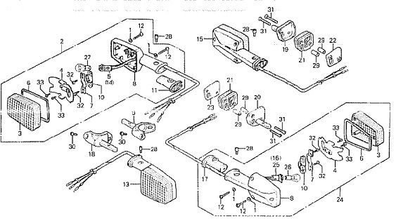 33420-431-780  Skruv  till Blinkersglas Honda - 2