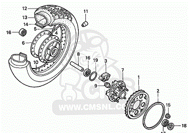 Ryckutjämnare Bakhjul Honda CB400F-VT600C Shadow (41241-KT8-000) 51005 - 2