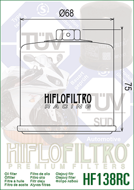 HF138RC Oljefilter Racing Hi-Flo - 2