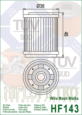 HF143 Hi-Flo Oljefilter - 2