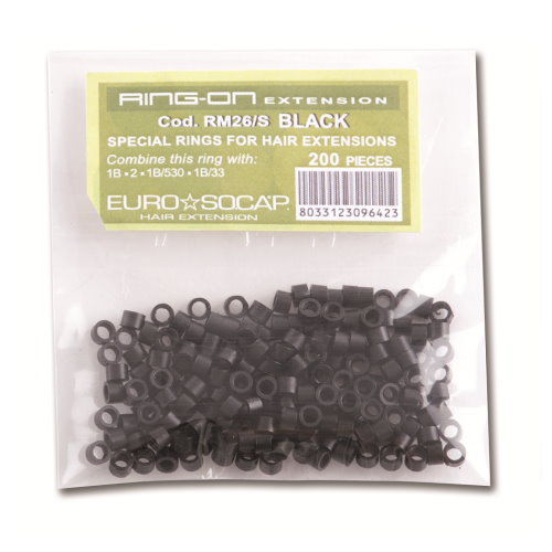 Microringar-Black 200 st
