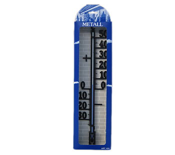 Villatermometer metall 42cm