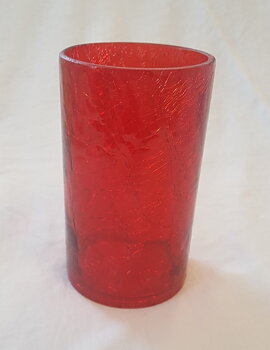 Pure Candle Glaslykta ICE red